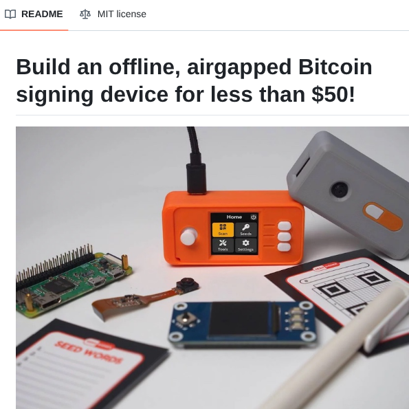 Signs Bitcoin transactions with a Raspberry Pi Zero

github.com/SeedSigner/see…