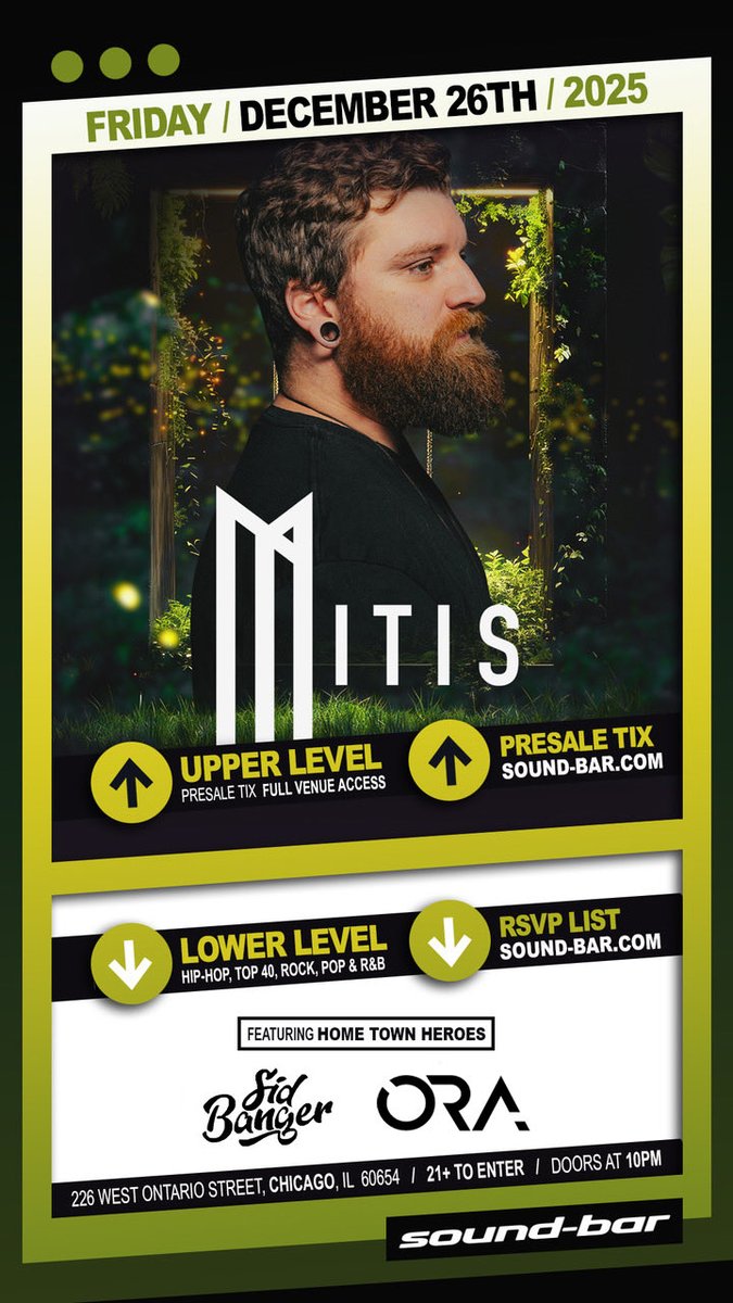 sound_bar's tweet image. THIS WEEKEND at Sound-Bar • Chicago!  Get your tickets now at sound-bar.com

TABLE RESERVATION available!  For pricing email reserve@sound-bar.com