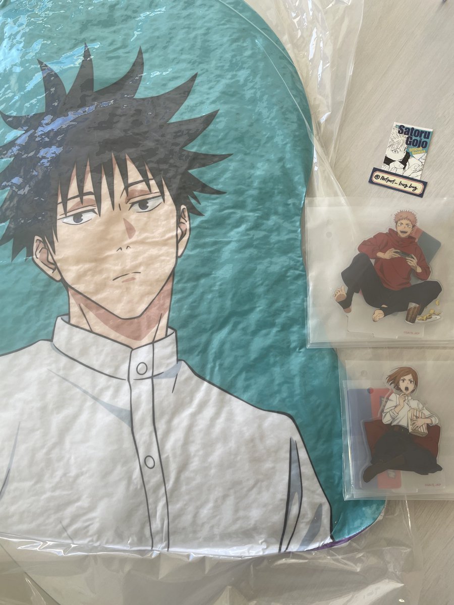 Pafpaf_bugbug's tweet photo. 【交換 】呪術廻戦　SEGAラッキーくじ Fun!Fun!Fun!  一番くじ

譲……B賞 伏黒恵クッション
          F賞アクスタ 虎杖悠仁 釘崎野薔薇

求……E賞 F賞 五条 悟 ＞＞＞定価＋送料

ご不快でなければ、F賞まとめて五条との交換も可能です。

郵送交換希望。検索からもお気軽にお声掛けください！ https://t.co/neBoGYE4nN