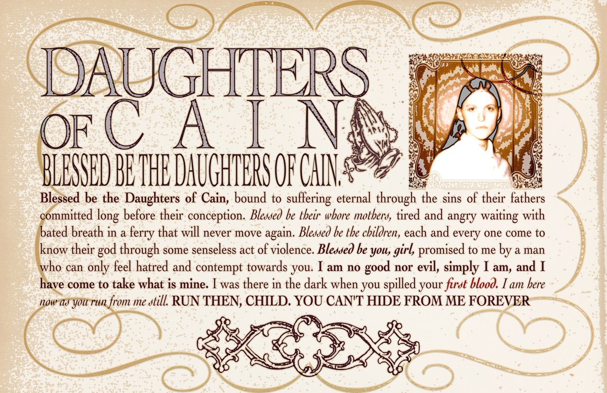 cainbrina's tweet image. blessed be the daughters of cain. 
landscape poster concept by me.