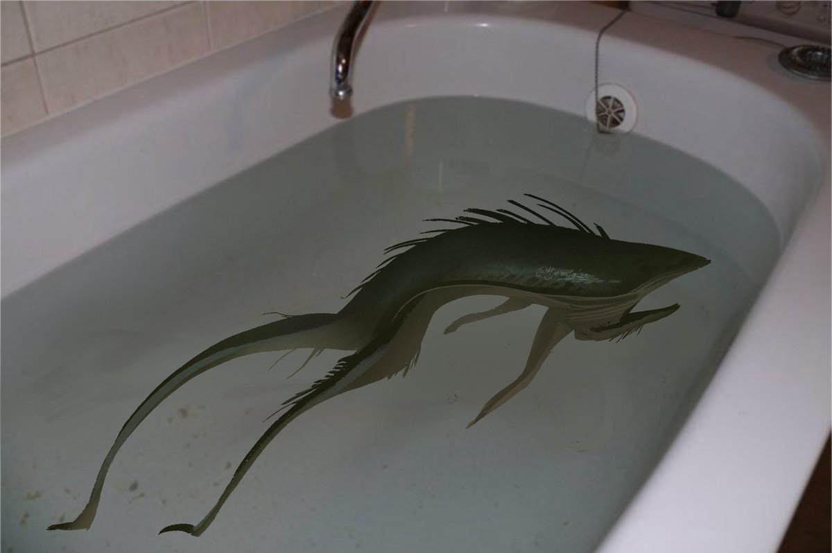 Hjemdg's tweet image. Mawfish in da tub 🔥🔥 #warframefanart