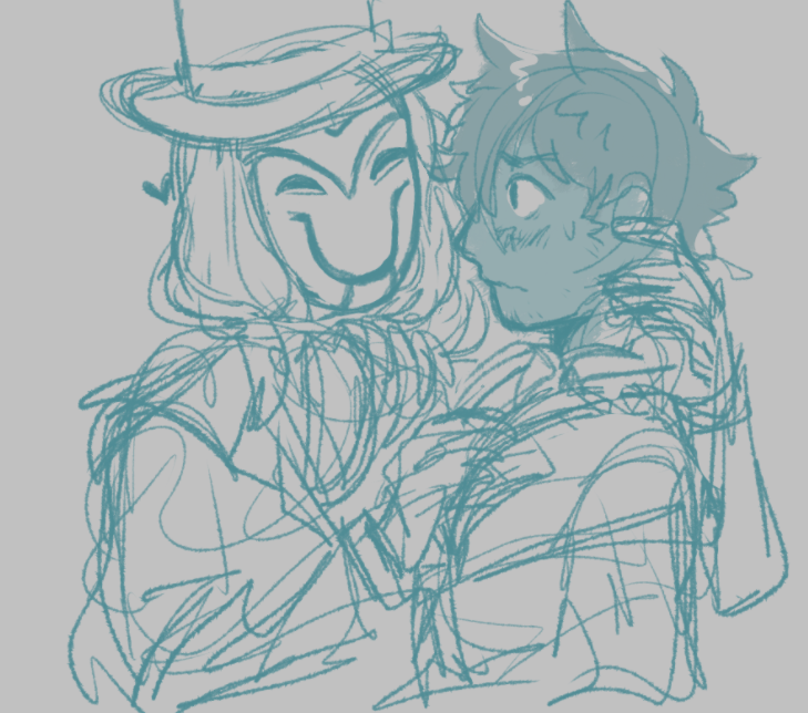 capsuleglitch's tweet image. (delusional) mg+randall doodle...