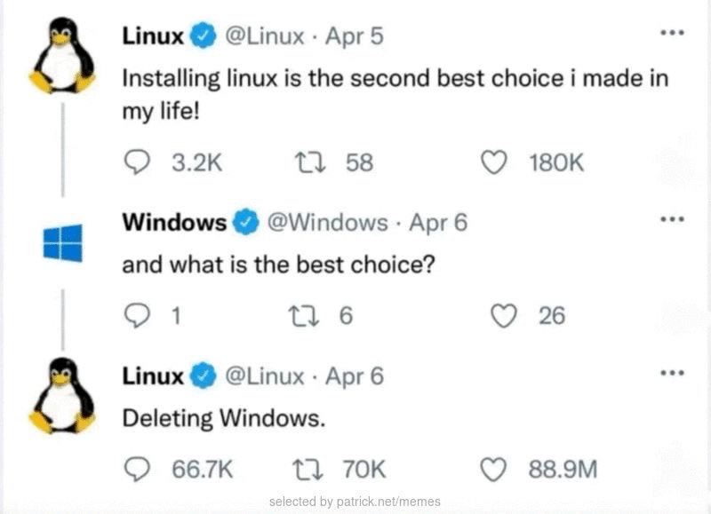 akramcodez's tweet image. Deleting Windows can increase your IQ by at least 25%