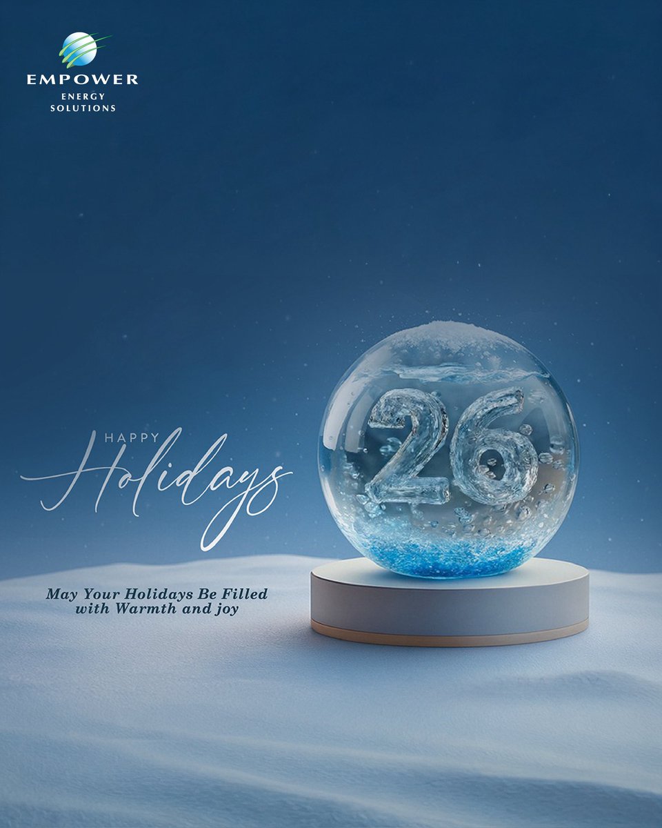 تتمنى “إمباور” لكم ولأحبائكم عطلة سعيدة.
#إمباور #تبريد_المناطق

Empower wishes you and your loved ones a happy and prosperous holiday.

#Empower #DistrictCooling #DistrictEnergy