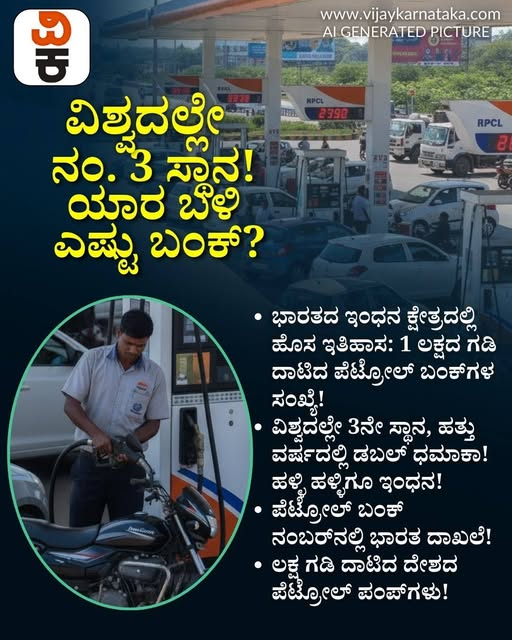 Vijaykarnataka's tweet image. ಇಂಧನದಲ್ಲಿ ಭಾರತದ ದಾಖಲೆ, 1 ಲಕ್ಷ ಗಡಿ ದಾಟಿದ ಪೆಟ್ರೋಲ್‌ ಪಂಪ್‌ಗಳ ಸಂಖ್ಯೆ! 10 ವರ್ಷದಲ್ಲಿ ಡಬಲ್‌!

#FuelRetail #PetrolPumps #IndiaEnergy #FuelNetwork #PetrolPumpGrowth #IndianEconomy #EnergySector