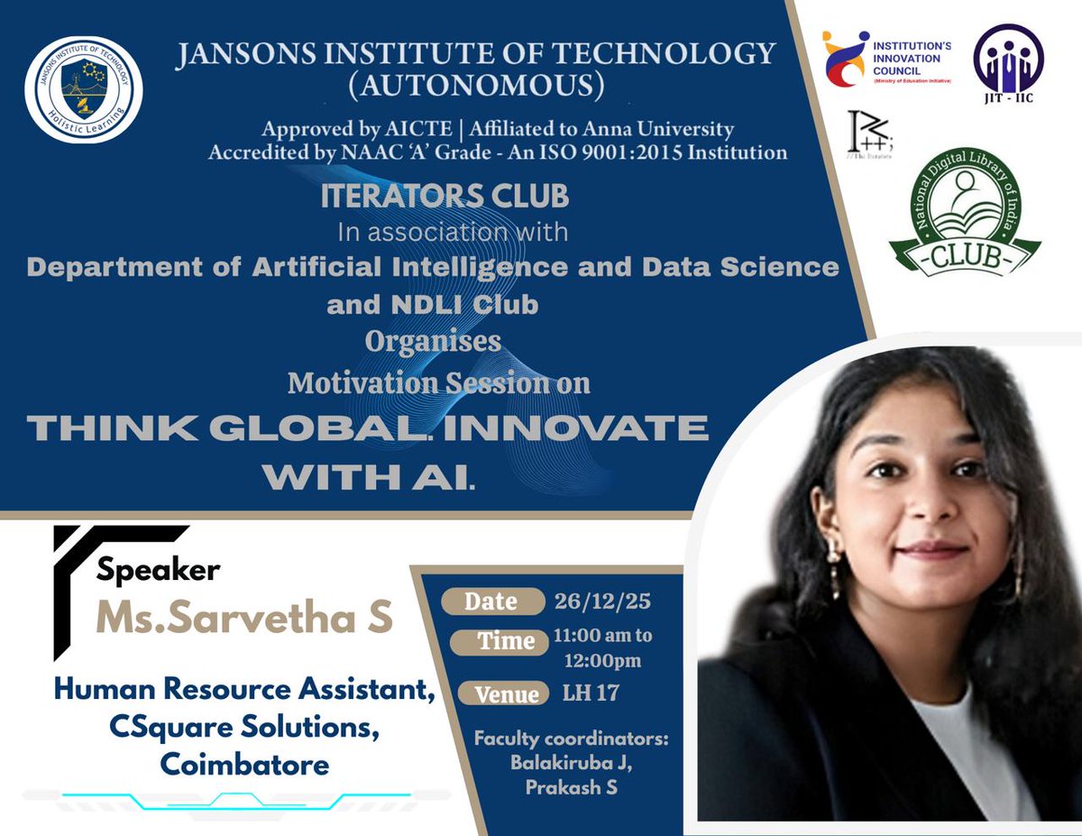 Jansons Institute of Technology tweet media