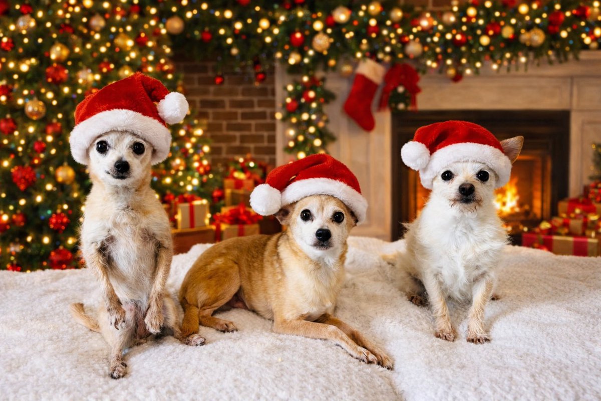 Merry merry Christmas to you all🎄🫶🏻✨🐾🎅 from Pinky family