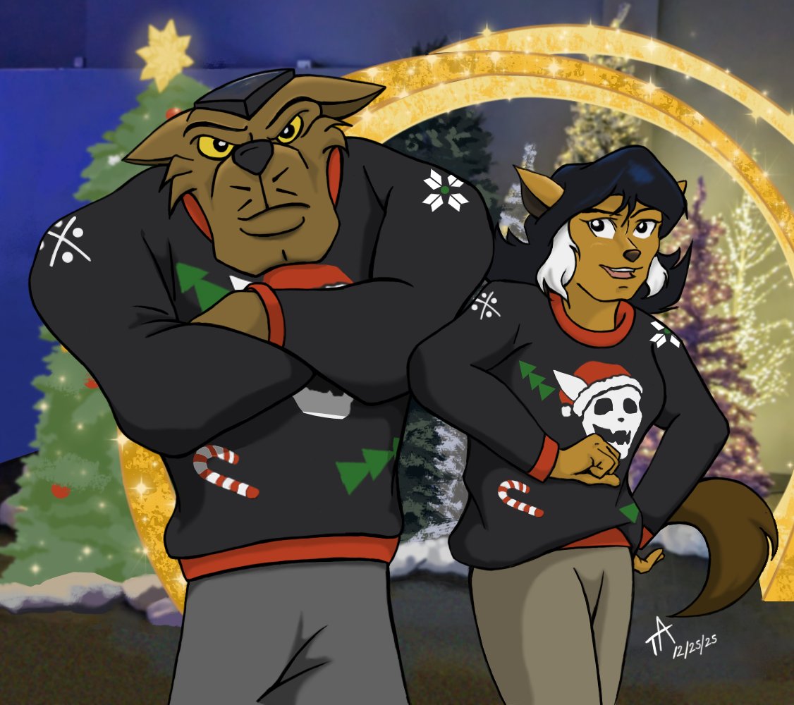 KristenSharpeSK's tweet photo. Squeaking in at the very last minute... Merry Christmas! #SWATKats #swat_kats #Christmas #fanart https://t.co/CJrGty8qkY