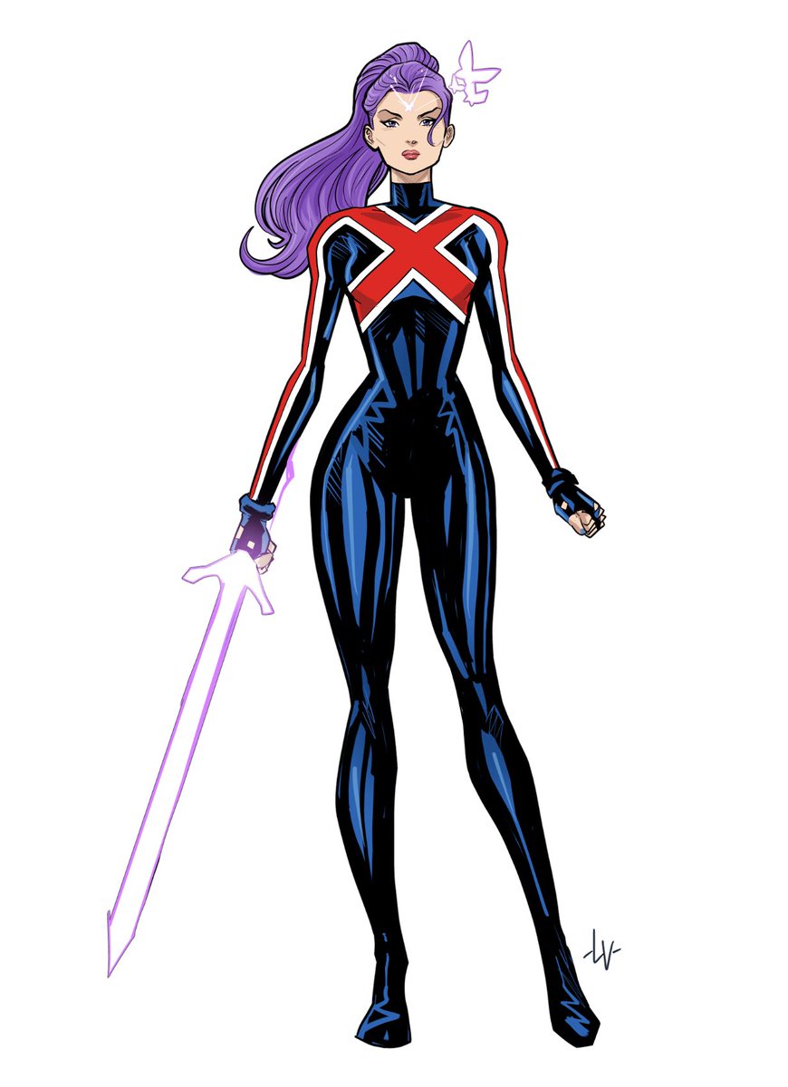 Now reading post Age of Apocalypse 90s Excalibur and I felt like trying the black Captain Britain costume on current Betsy Braddock. Super sleek, keeps some 90s Psylocke vibes while being true to the CB legacy.