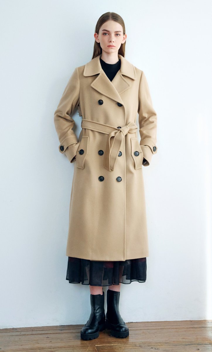 店舗限定】 ブルーレーベルの定番、ダブルブレストのトレンチコートを