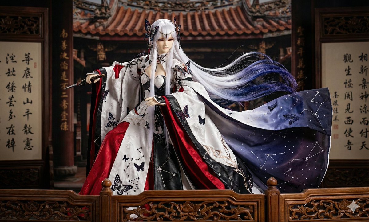 sholfen's tweet photo. 厄倫蒂兒布袋戲偶3版 我使用Gemini的Gem功能，弄出一個AI布袋戲專家，再跑一次，出來的圖比之前更像布袋戲偶，但跟蒂兒差得有點多了.... https://t.co/Ch87gAztgm