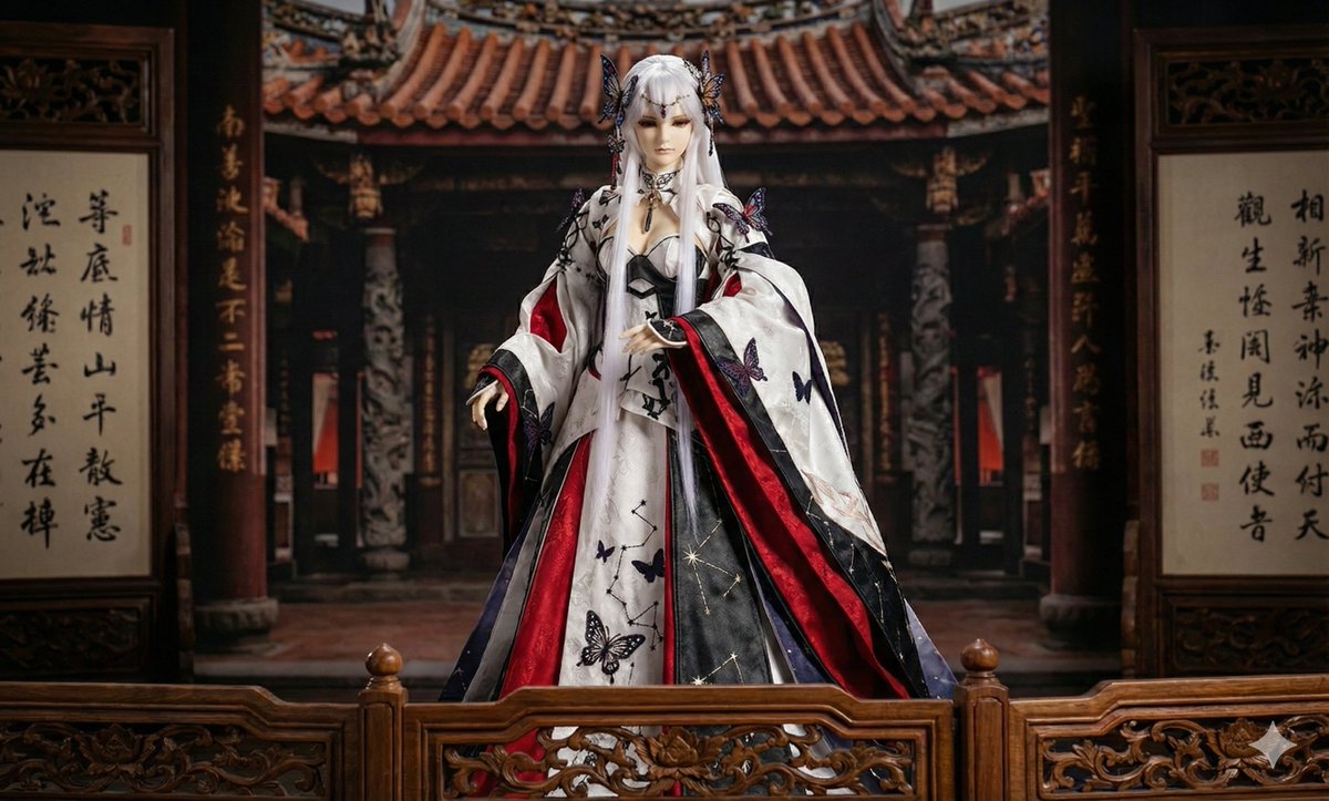 sholfen's tweet photo. 厄倫蒂兒布袋戲偶3版 我使用Gemini的Gem功能，弄出一個AI布袋戲專家，再跑一次，出來的圖比之前更像布袋戲偶，但跟蒂兒差得有點多了.... https://t.co/Ch87gAztgm