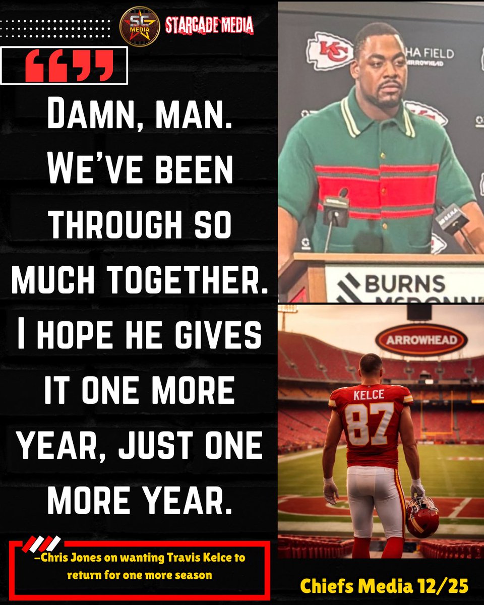 Chris Jones is clamoring for one more year for Travis Kelce after #Chiefs loss to #Broncos.