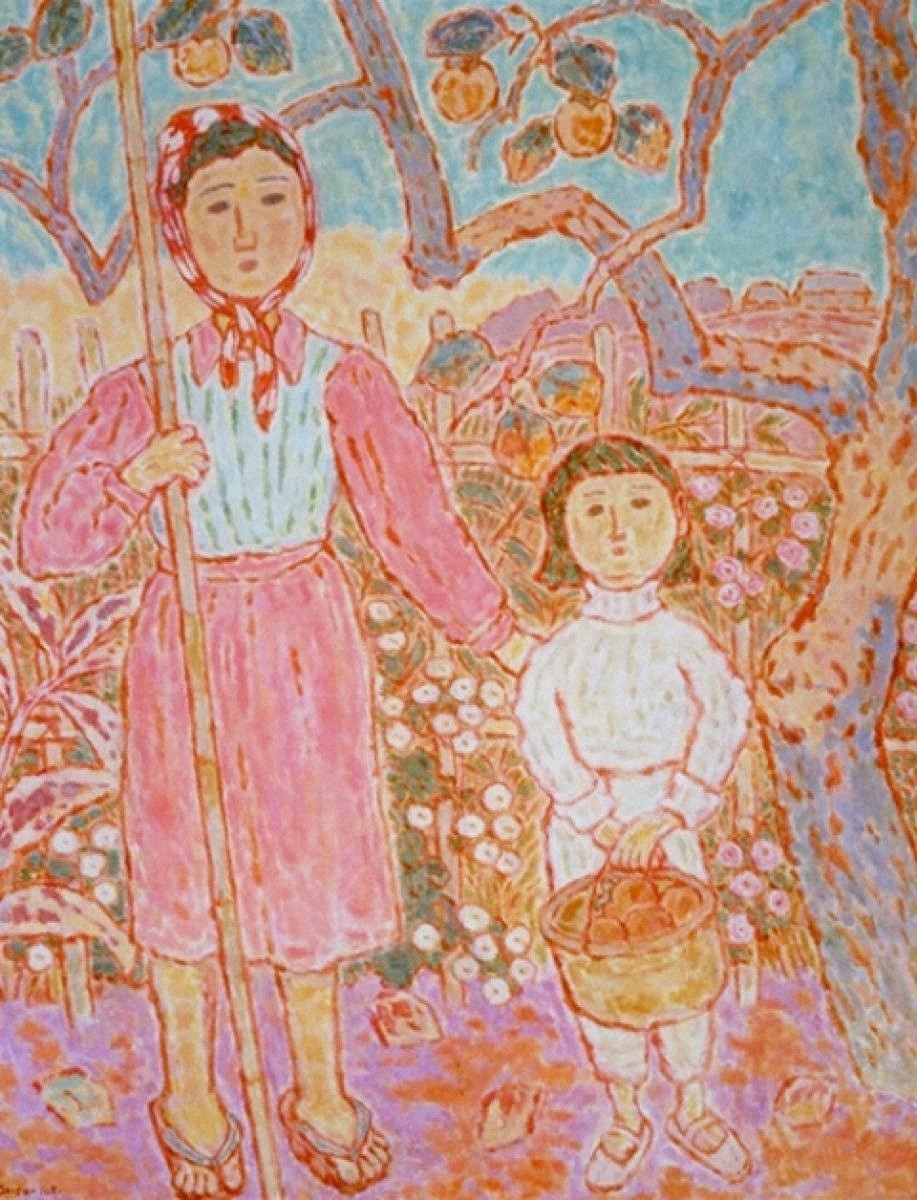 斎藤与里　油彩画 加須市所蔵の斎藤与里の作品の中には、斎藤の油彩画の構想や下絵と思わ