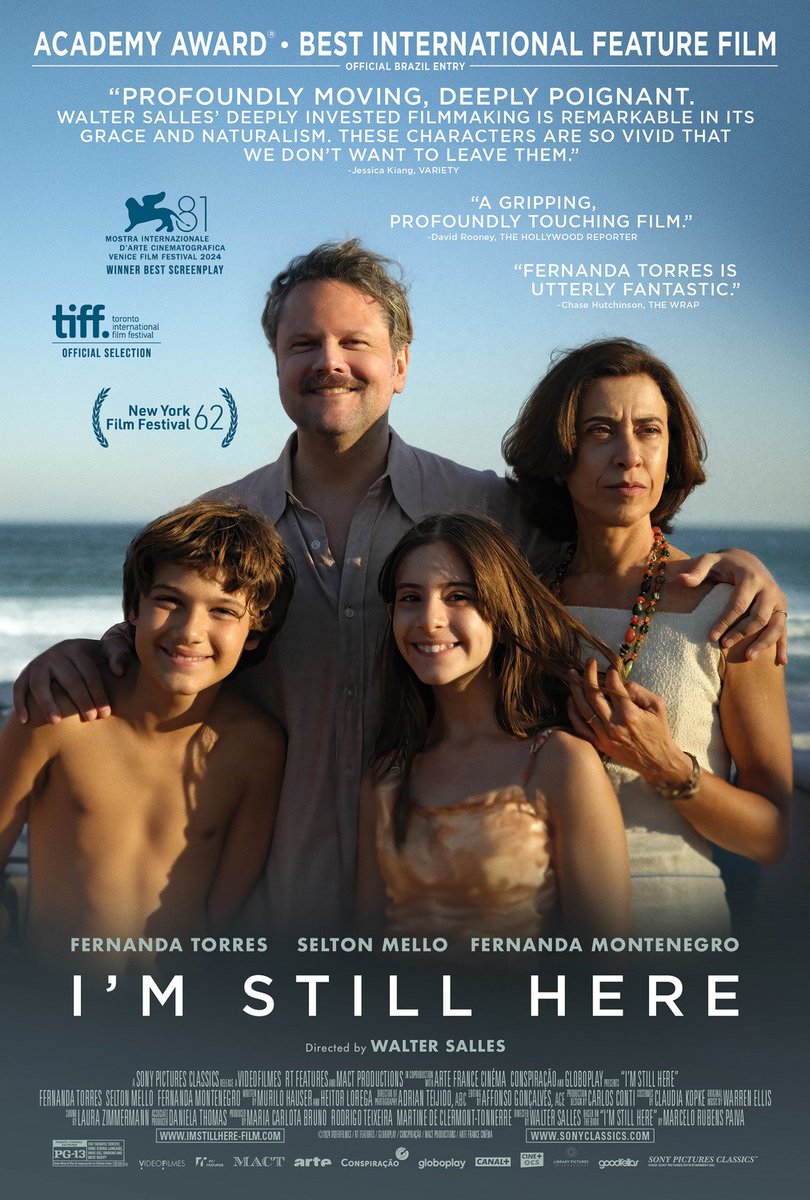 CinemaRareIN's tweet image. When her husband disappears at the hands of Brazil's military dictatorship in 1971, Eunice Paiva protects her close-knit family with courage and dignity.

Brazilian film #ImStillHere (2024, Portugese) by #WalterSalles, now streaming on @PrimeVideoIN.