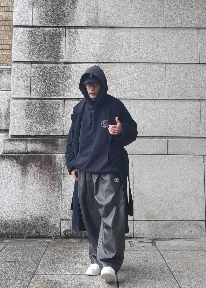 XG Pigment Dyed Pullover Hoodie RAINMAKER WRAP COAT 3sin 🧢 UMBRO