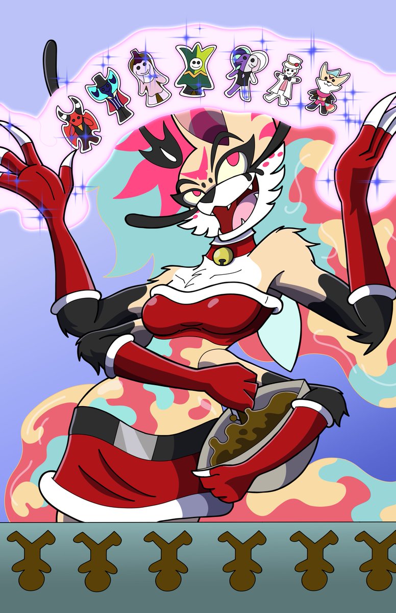 SOScomics's tweet image. Merry Christmas!  Day 25 of the 25 Days of Art-Cember.  Day 25:  Queen Beelzebub from Helluva Boss.  #art #fanart #HelluvaBossFanart #HelluvaBoss #Christmas