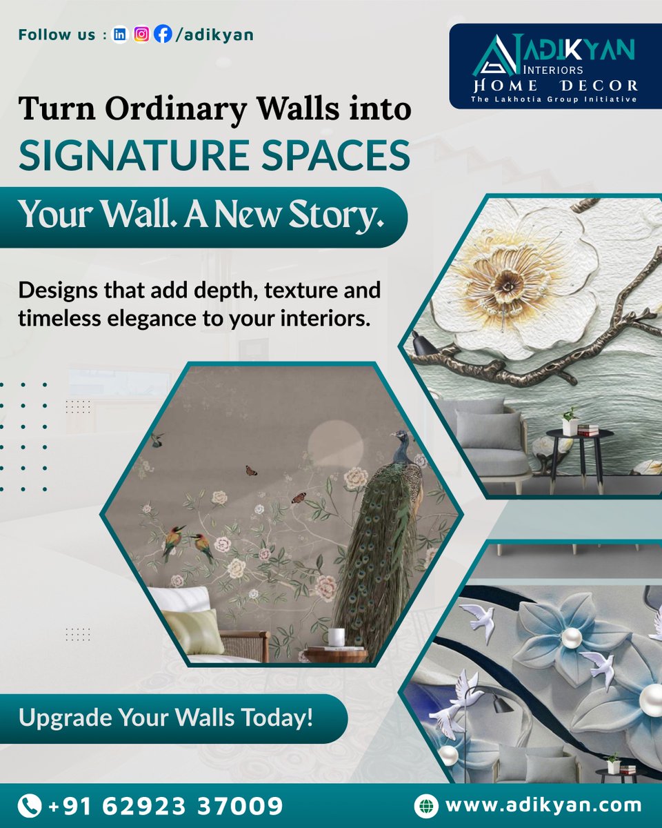 orpitservices's tweet image. Still Staring at Blank Walls? Why Not Turn Them Into Art?

DM to explore designs that match your vision.
Call: +91 62923 37009
Website :  adikyan.com

#AdikyanInteriors #DesignerWallpapers #CustomWallDesignKolkata #LuxuryWallpapersIndia #3DWallpaperDesign