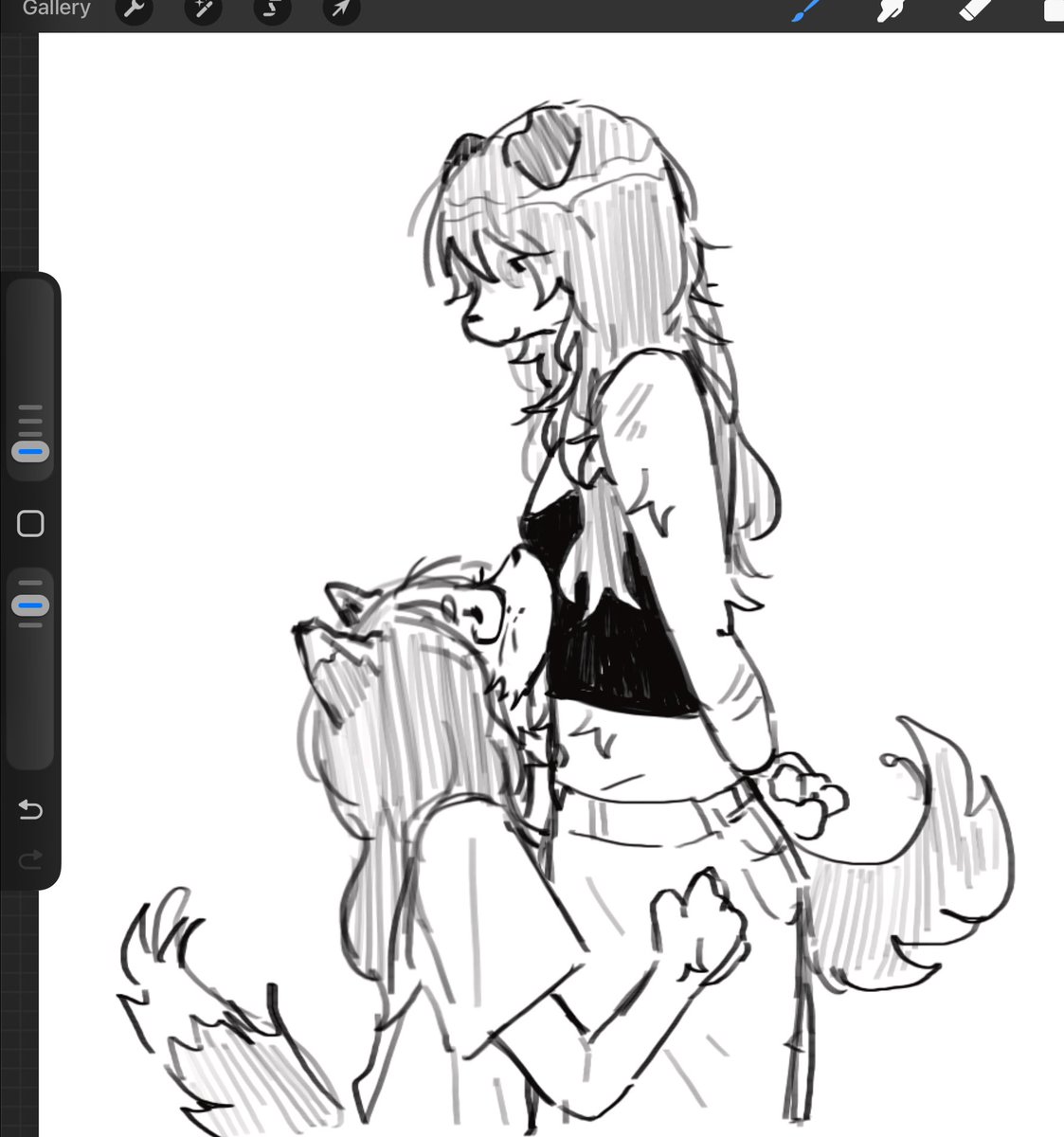 delusional965's tweet image. no one tell my girlfriend im drawing us as furries i already have no aura...