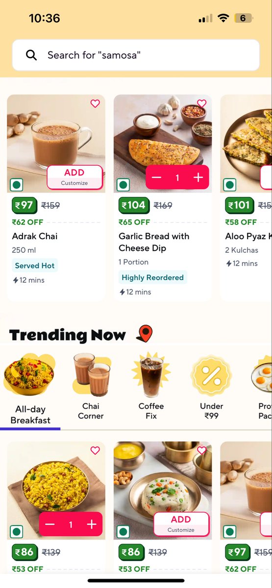 rathi_Go's tweet photo. #zeptofraud
Garlic bread is for INR 104 but once you add it it will coat INR 139/-
Poha INR 86/- but it will cost you INR 115/- https://t.co/zFqkpH8573