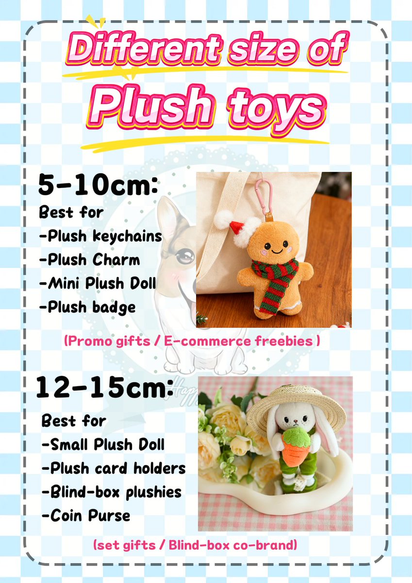 GaoPengToys's tweet photo. ❓How to choose plush toys of different sizes? 🥳Come and take a look.

🧸As a one-stop plush customization supplier, we support size-specific design + mass production.

💬 Tell us in the comment section: What size of plush do you need to customize?

#gaopengtoy #customtoy #toymanufacturer #custommade #customplush #plushies #artistmerch #plushfactory #customplushies #brandmerch #plushmaking #foryou #toysize