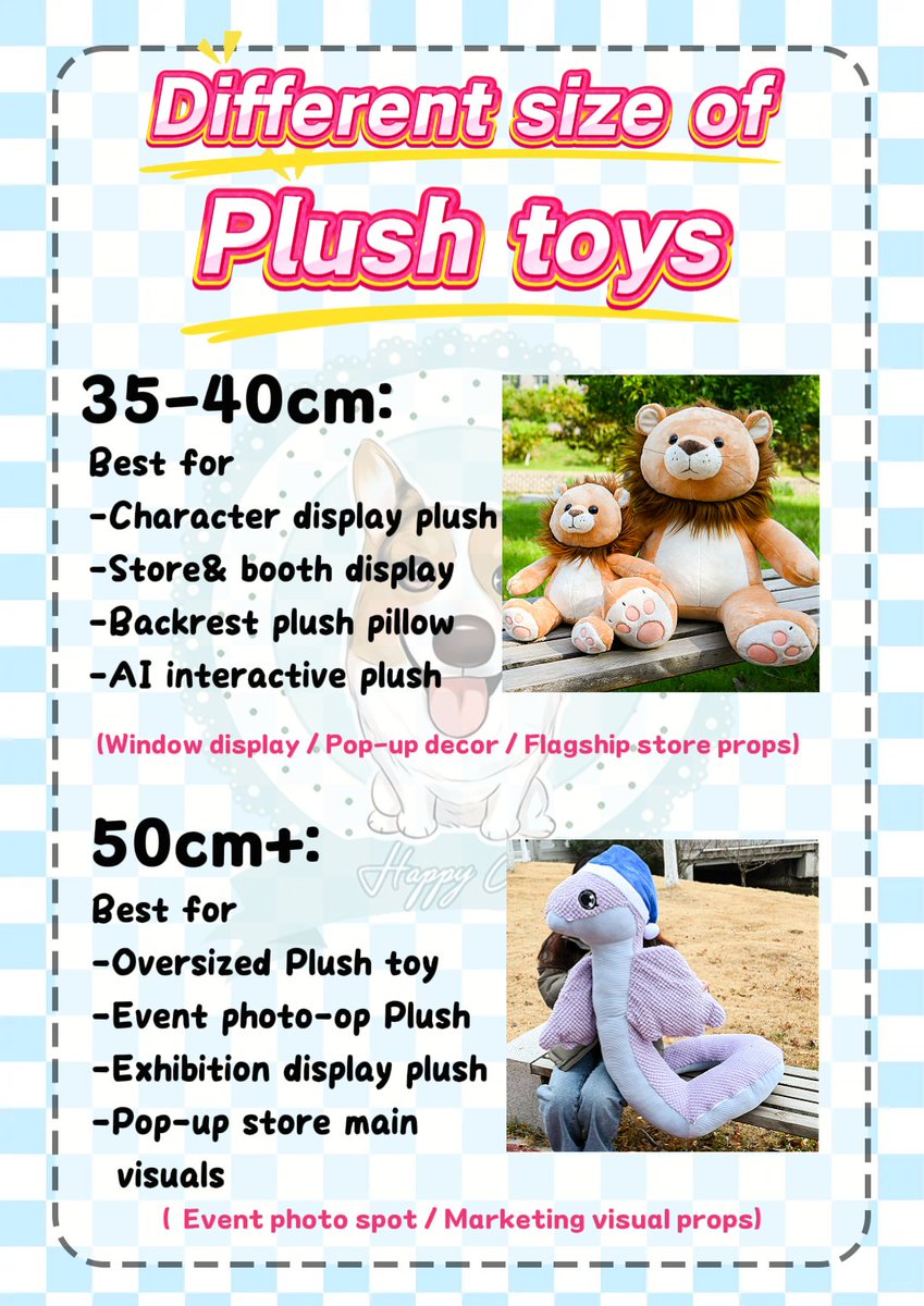 ❓How to choose plush toys of different sizes? 🥳Come and take a look.

🧸As a one-stop plush customization supplier, we support size-specific design + mass production.

💬 Tell us in the comment section: What size of plush do you need to customize?

#gaopengtoy #customtoy