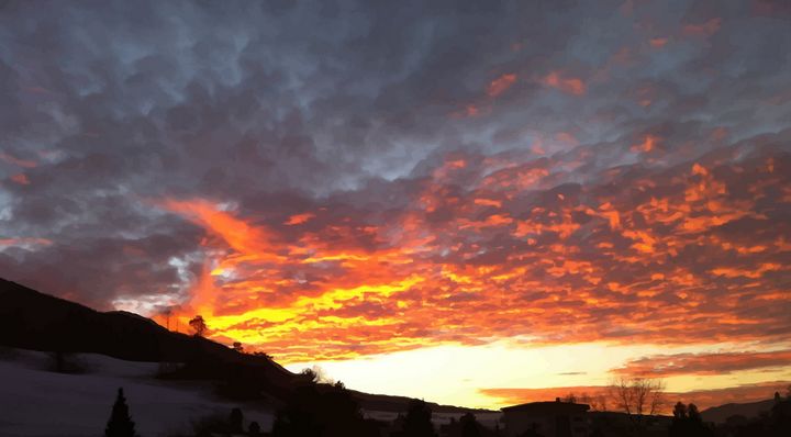 NubesDesign's tweet image. Art of the Day! "winter sky on Switzerland". Buy at: ArtPal.com/nubesdesignch?…