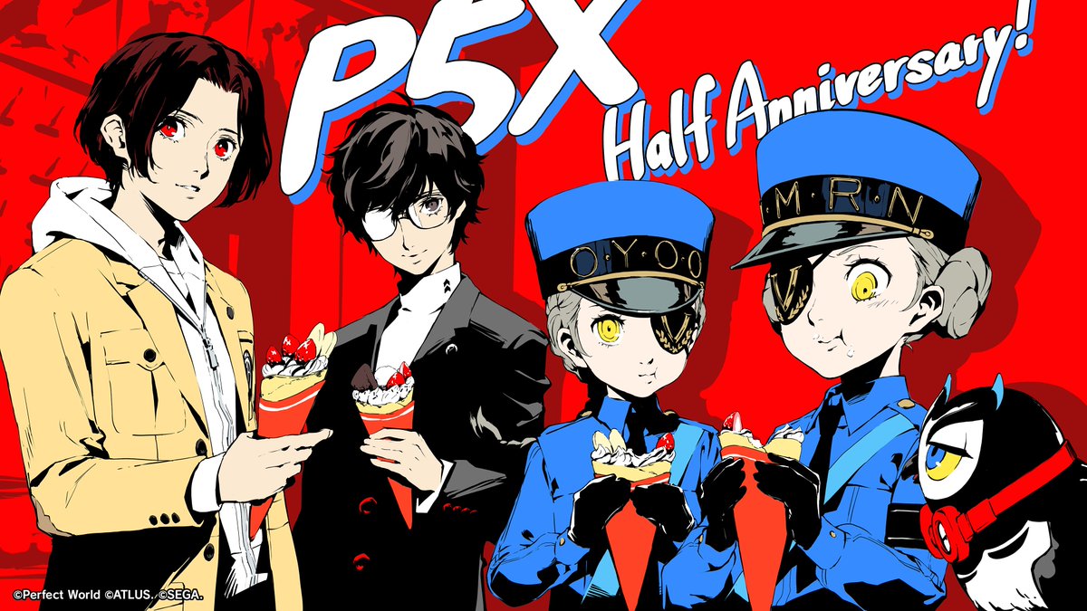 🎉┈┈┈┈┈┈┈ ✧
    『P5X』半周年！
  ✧ ┈┈┈┈┈┈┈🎩

本日12/26に『P5X』は半周年を迎えることができました！✨

いつも温かい応援をいただき、誠にありがとうございます🎊
これからも『P5X』の世界をぜひ楽しんでください！

ハーフアニバーサリー特設サイト：
p5x.jp/lp/