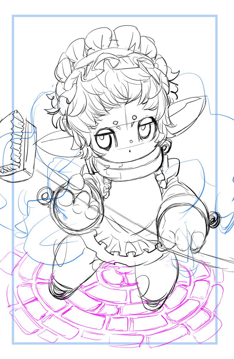 巻き毛にしてみた 