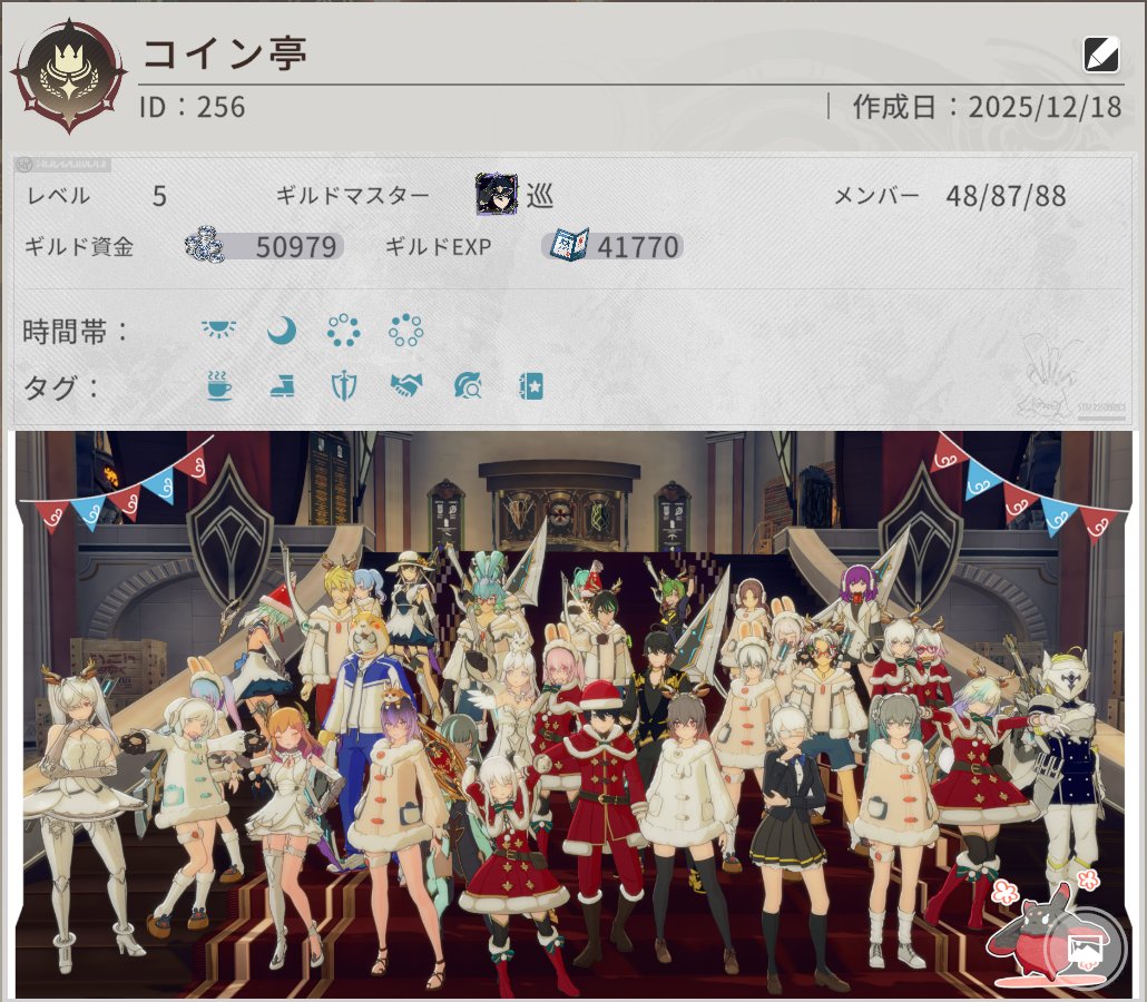 コイン亭ギルドはレベル５になりました！ #スタレゾ #BPSR