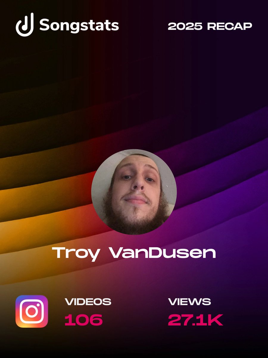 troyvandusen_'s tweet photo. Troy VanDusen 2025 Songstats Recap https://t.co/YCTxT6cq4K