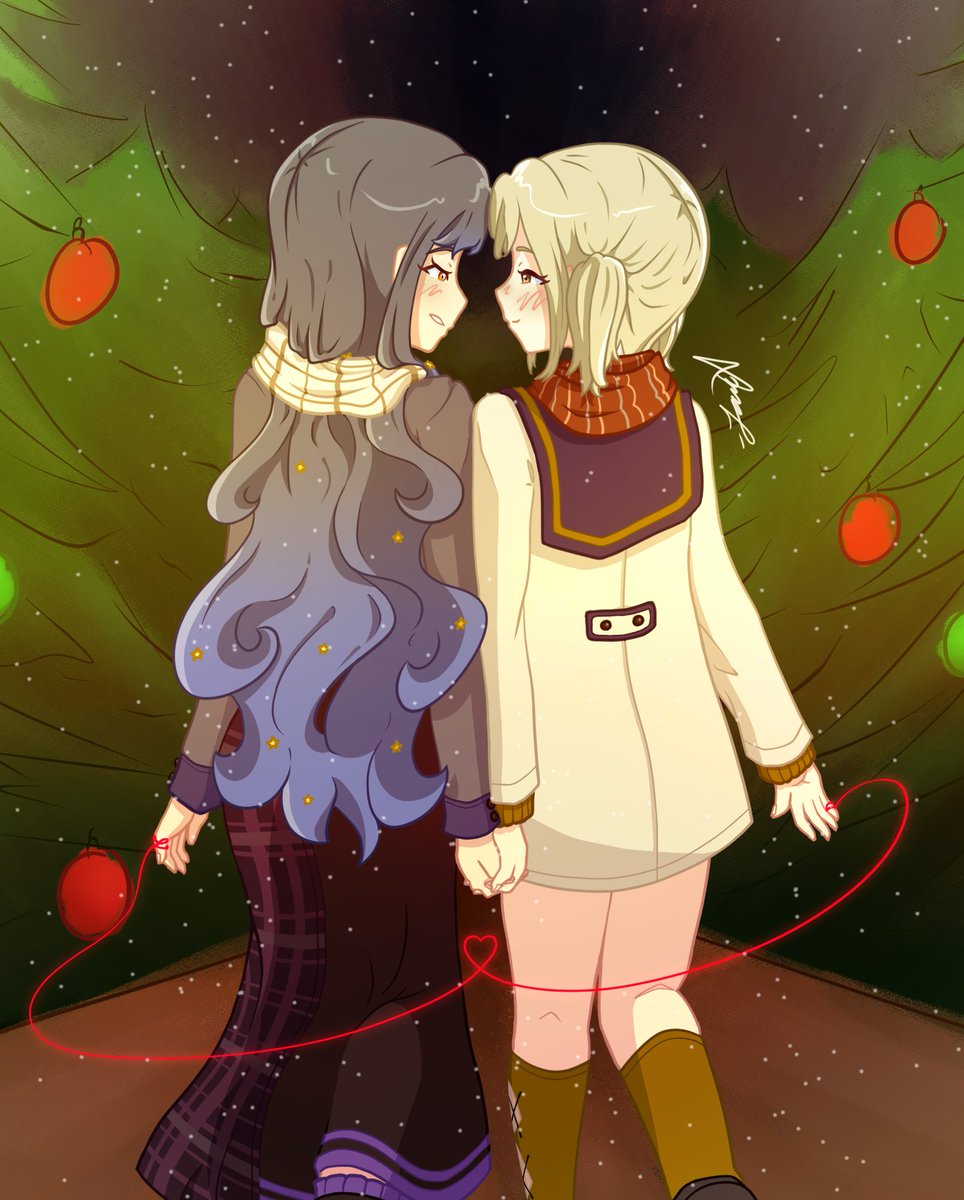 leonamelody047's tweet photo. Merry Anhane Christmas, and a happy new yuri to all! 🎄💖 https://t.co/P0SHksNKcs