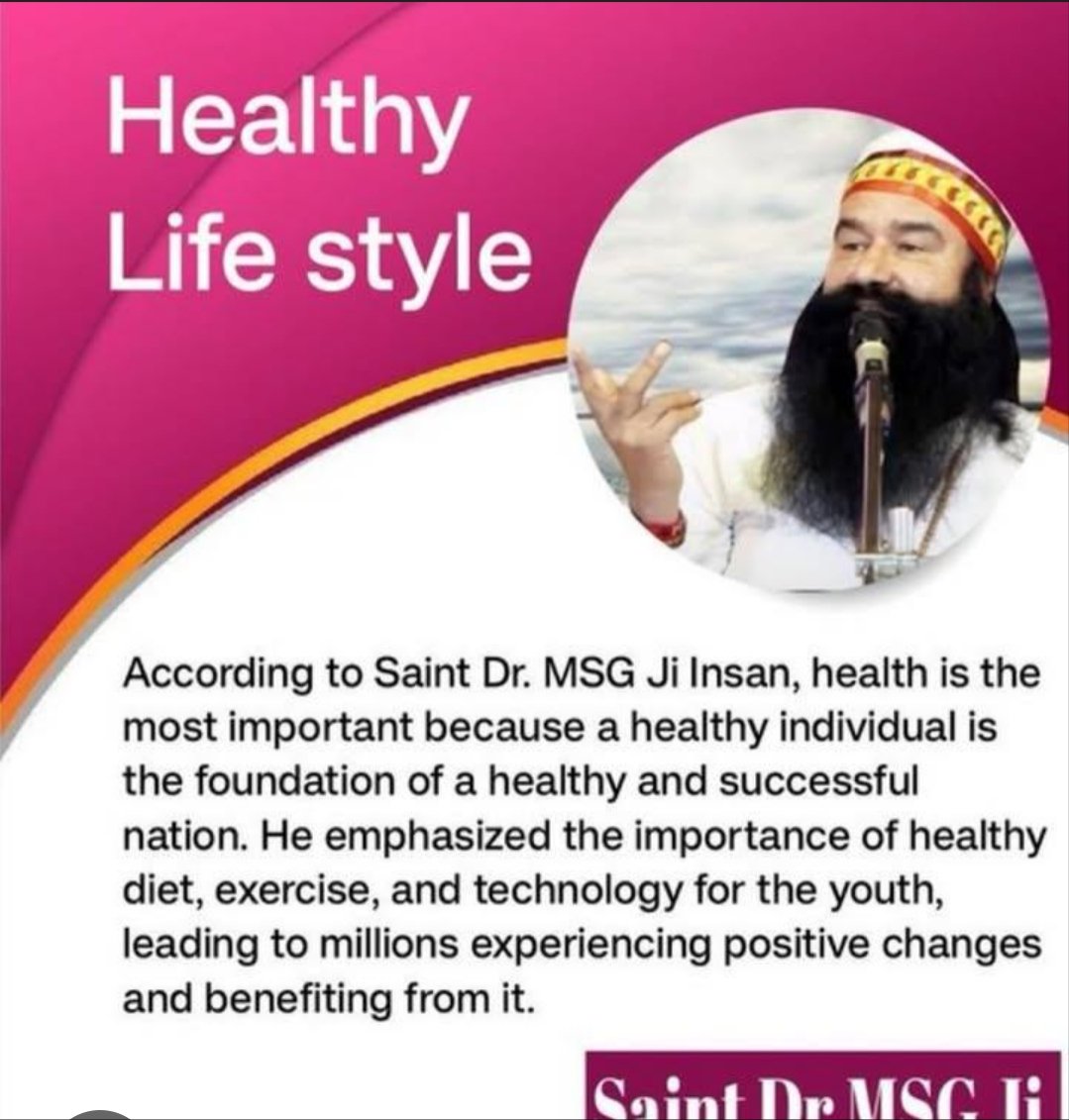 “When the body is fit, the mind stays calm and focused.”
Choose fitness, choose happiness.
#FridayFitness
Saint Gurmeet Ram Rahim Ji