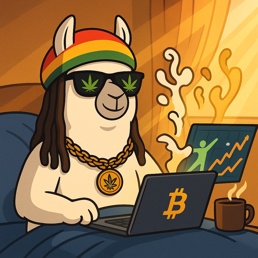 InvestorLama's tweet photo. Yo fam, charts are my alarm clock this AM. $BTC doing its morning stretches and $AMZN already had its coffee. Who needs sunshine when you got crypto rays? #wakeywakey https://t.co/aTFWwEMGVJ