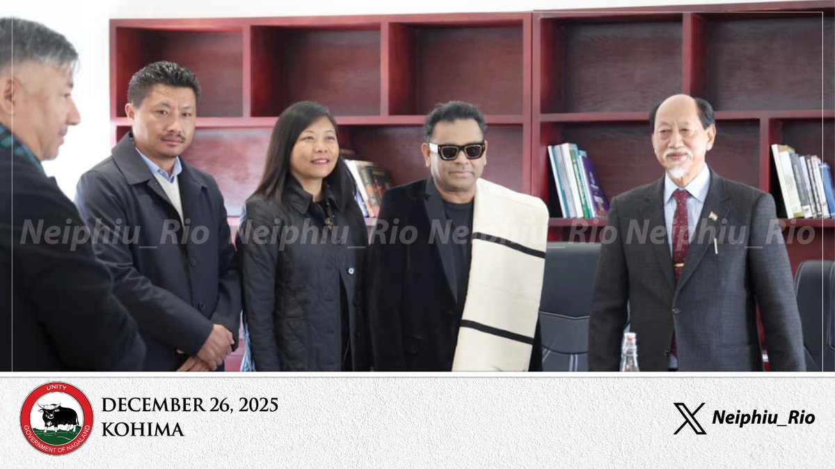 Neiphiu_Rio's tweet image. Happy to jointly announce the Naga International Studio by Dr. @arrahman. It will be a hub for nurturing talent, storytelling, producing world-class music, &amp;amp; creative content inspired by Naga culture. I thank him for recognising the potential of the Naga people &amp;amp; investing in us.