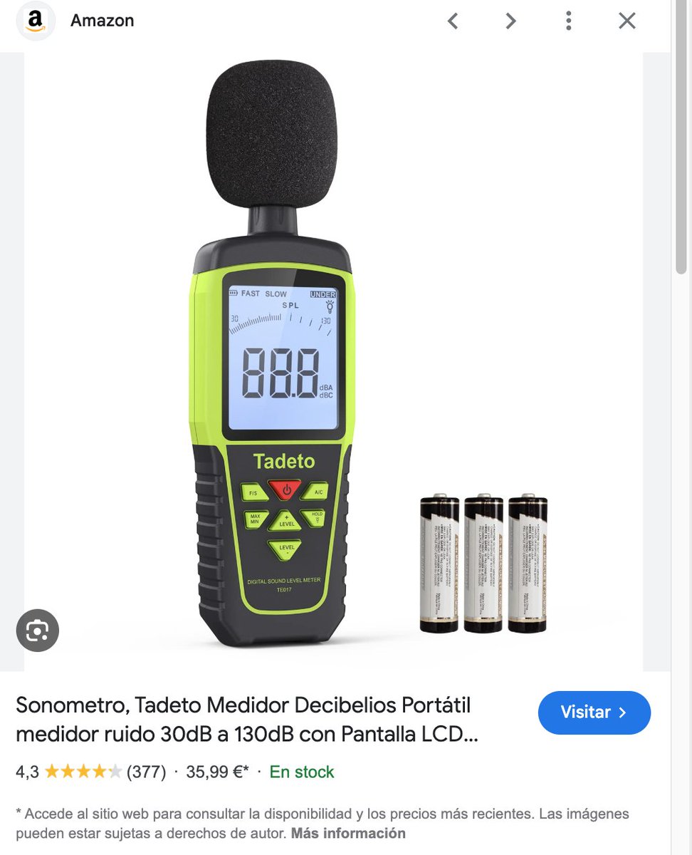 Rogamos a los Reyes Magos que, el próximo 6 de enero, dejen como regalo al Ayuntamiento de Sevilla este objeto.

Es económico y fácil de usar; con él podrán medir el ruido de los conciertos de Icónica, de los veladores y de los golpes de raqueta en Quiero Pádel, en Salesianos