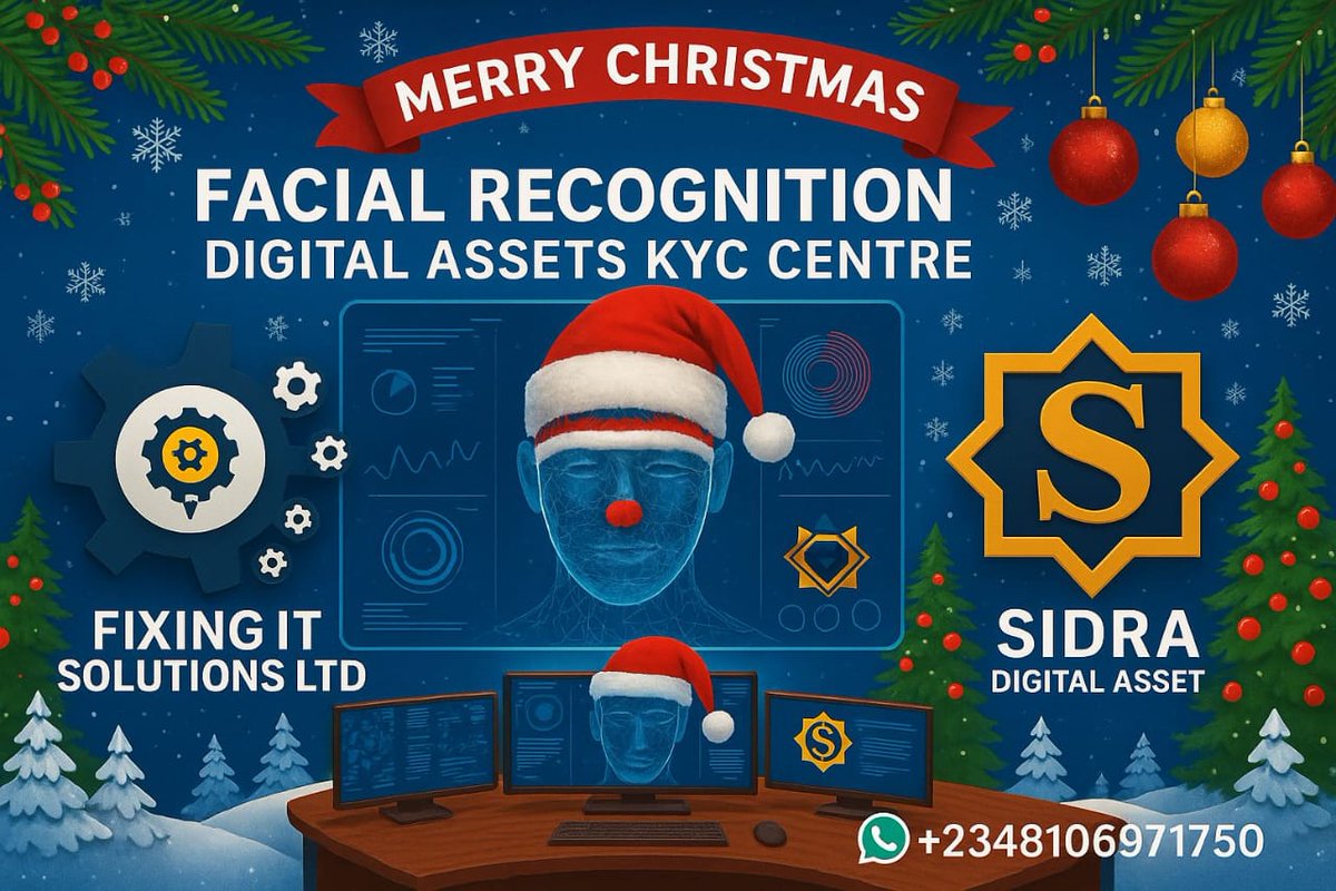 Fixing_IT_Soln's tweet photo. @sidrachain users!
As you celebrate this christmas
prepare for what's coming
Stay verified 👨🏾‍💻
Book a visit: https://t.co/wlwcbfiP7G
@sidrachain @Sidra_App @Sidramarkets https://t.co/QAybeCv1z8
