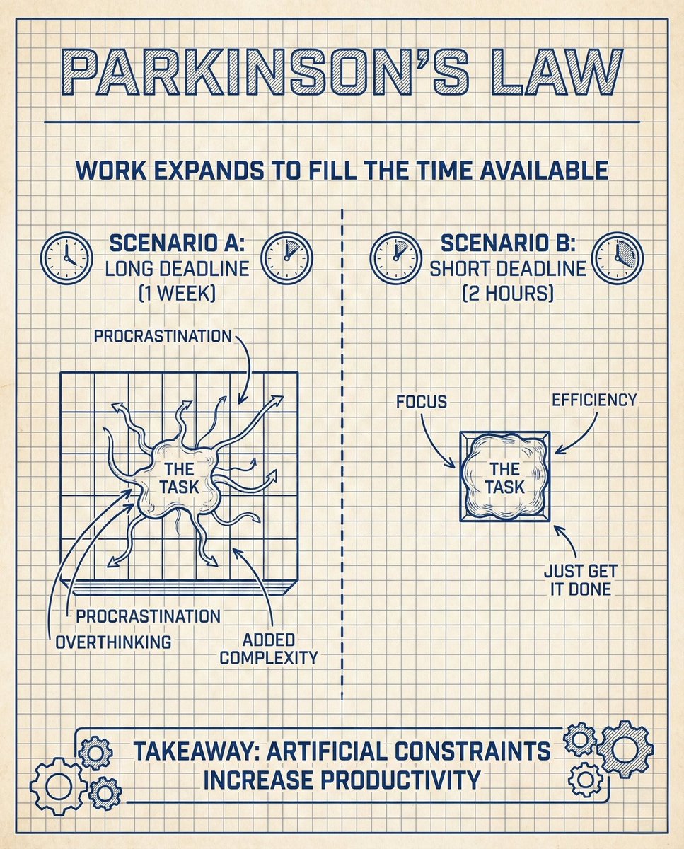 World_Chapter's tweet image. Work expands to fill the time available for its completion.