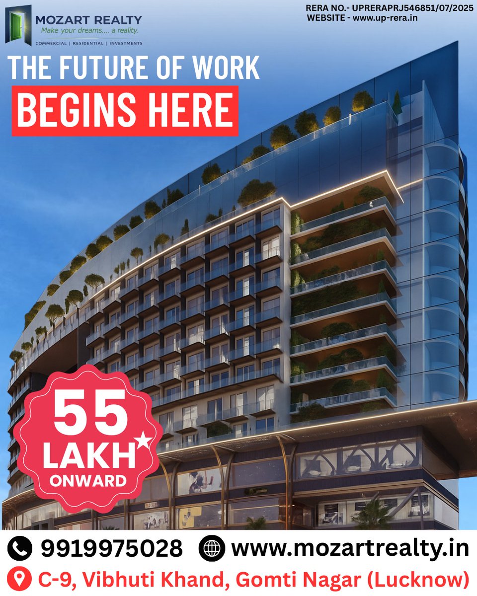 MozartRealty's tweet photo. Ekana Business Centre - Lucknow✨
Investment From ₹55 Lakh in Ekana Sportz City.
Call Now:- +91- 99199 75028
Web:- https://t.co/0V6W6scE3L
#EkanaBusiness #MozartRealty #LucknowRealEstate #CommercialProperty #Lucknow #Ekanalko #BuyNow https://t.co/Mbf8lKpVrn
