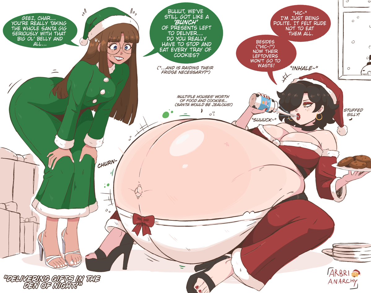 ArbriAnarchy's tweet image. It seems Santa took a break this Christmas and left the job to a very underqualified and very hungry lady!
