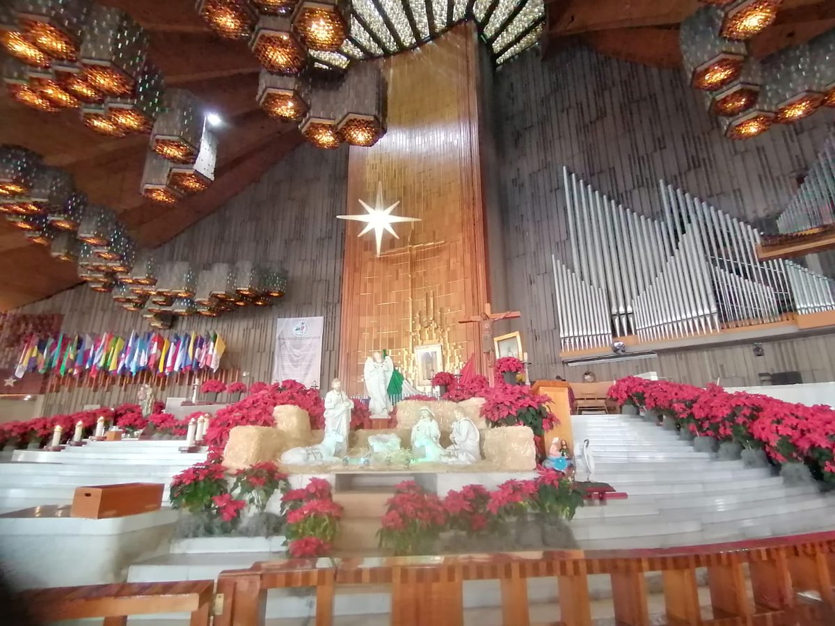 sanomari's tweet photo. Feliz Navidad 2025 aquí basílica profundamente oraciones por la paz.. Su arquitectura como monte Fuji todo mejor y por la paz del mundo. 今年のクリスマスはグアダルーペ寺院訪問、祈りの翼。#basilica #MerryChristmas #Navidad2025 #Christmas https://t.co/SjyJWF7MY0