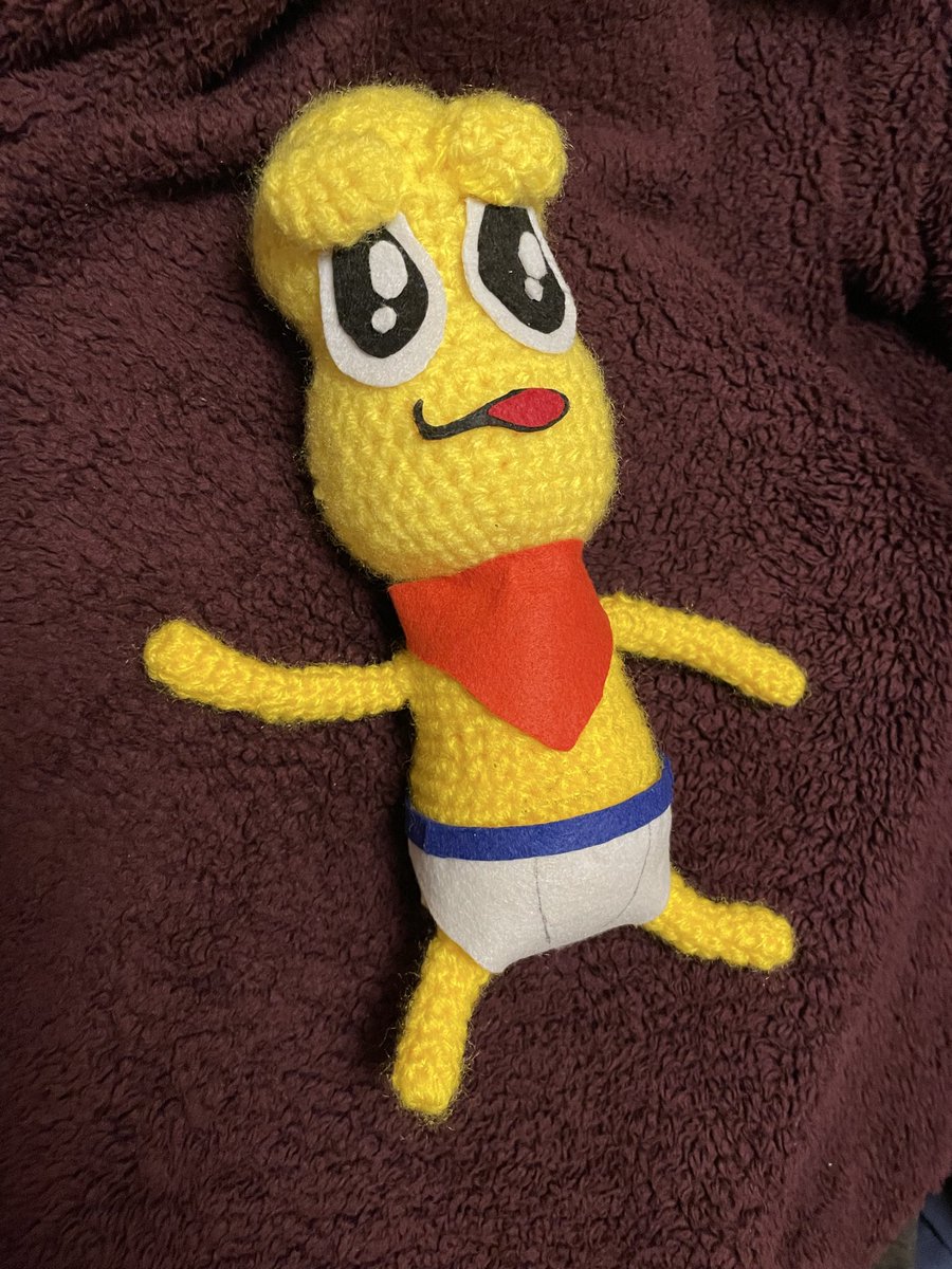 RT @666Seica: やっとピーナッツくん🥜の編みぐるみが完成⭐️ 顔と