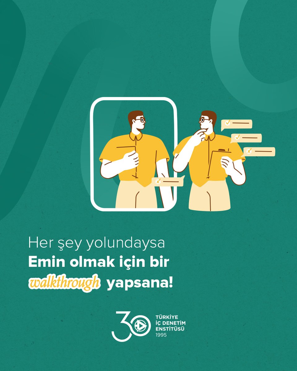 İç denetimde “görünen” her zaman yeterli değildir. Sürecin gerçekten nasıl işlediğini anlamak için bazen baştan sona birlikte yürümek gerekir. 🔍

Sağlam güven için walkthrough iyi fikir.

#TİDE