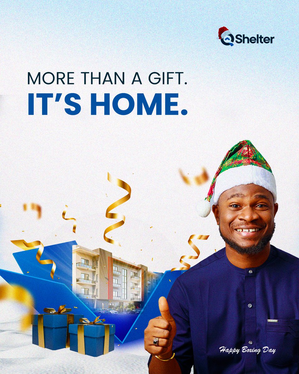 qshelterng's tweet image. Some gifts don’t sit under the tree.
They open the door to everyday comfort. 🏠✨
Happy Boxing Day.

#BoxingDay
#GiftOfHome
#EverydayComfort
#LivingTheGift
#QShelter