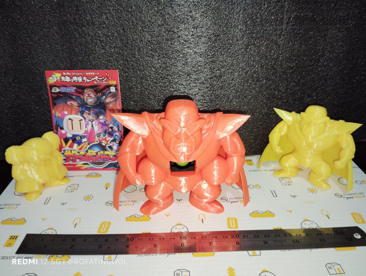 rofatincool's tweet photo. Bomberman character >>> B-Daman toy

ムジョー (Mujoe aka Mr. Meanie)

#ビーダマン
#Bdaman
#ボンバーマン
#Bomberman
#Tripo3D
#Meshmixer
#Bambulab https://t.co/F2O83QzOKz