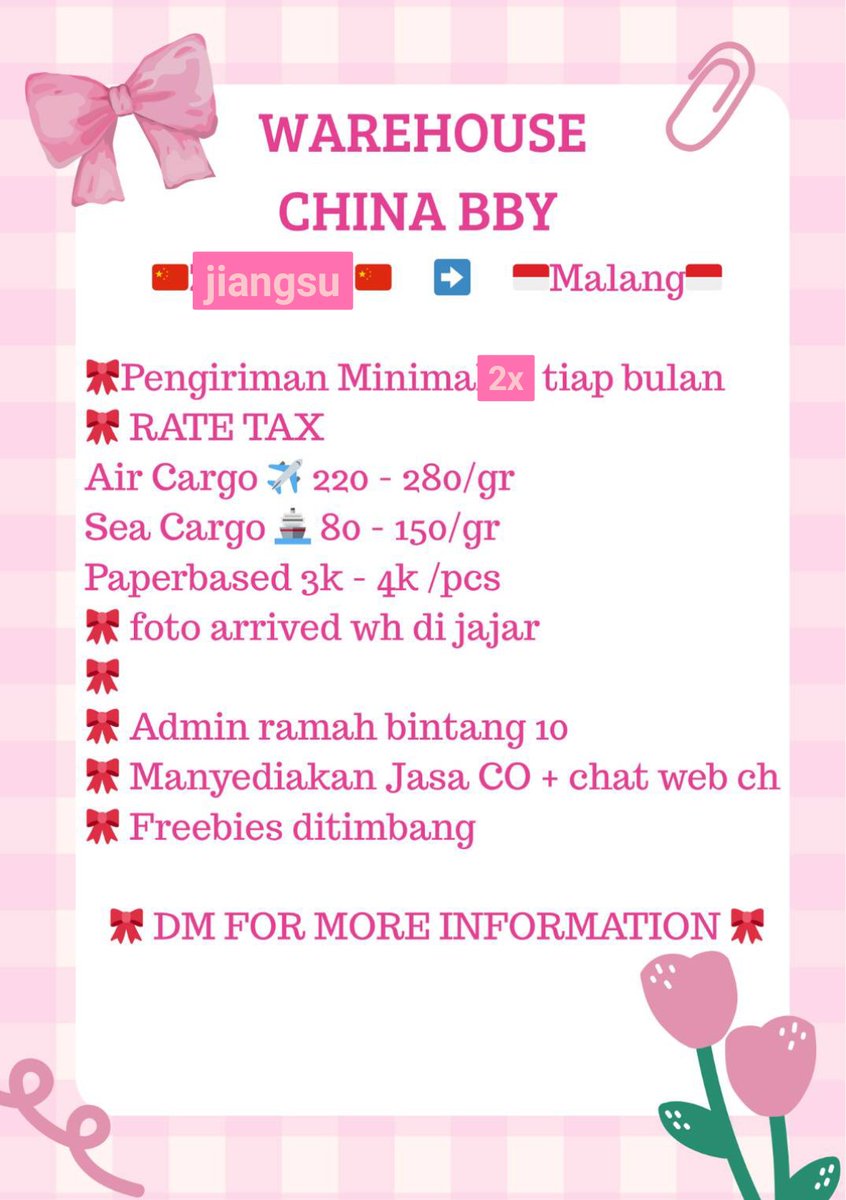 WAREHOUSE KOREA & CHINA tweet media