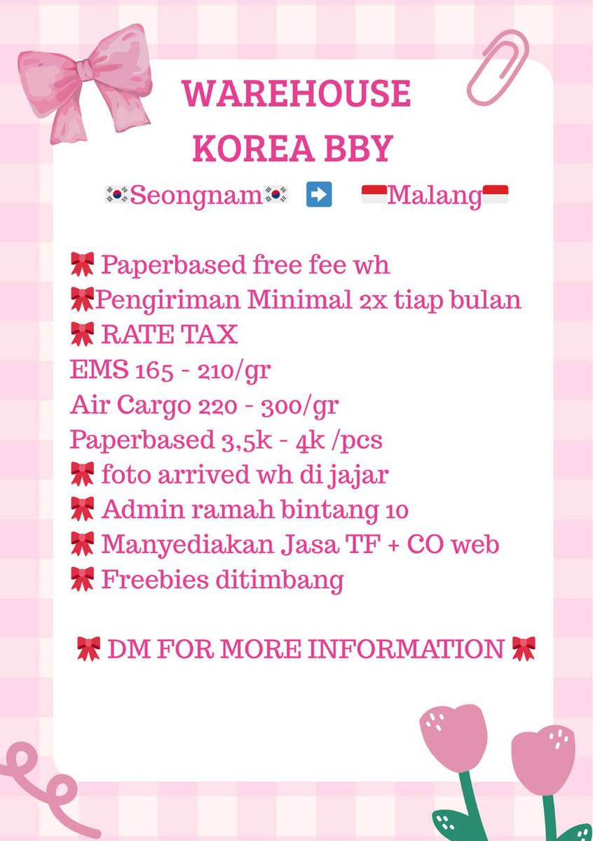 WAREHOUSE KOREA & CHINA tweet media