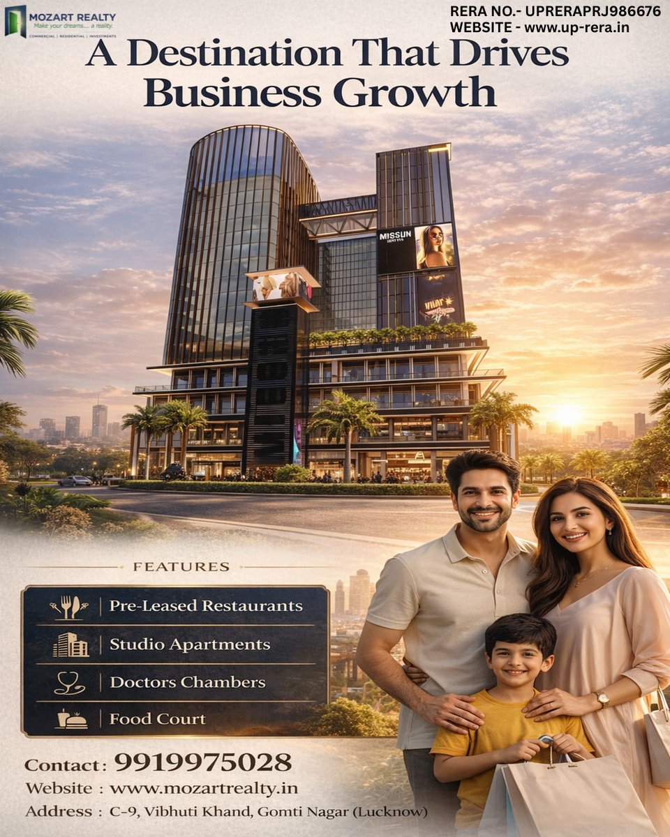 MozartRealty's tweet photo. Migsun Janpath — Best Commercial Spaces in Lucknow! 
🌟investment शुरू ₹60 लाख से. 
---
Call: +91- 99199-75028
WhatsApp: +91- 99105-97836
---
#MigsunJanpath #LucknowCommercialHub #ShaheedPathProjects #SushantGolfCity #LucknowRealEstate #Lucknow #Invest #Buy https://t.co/fZpph5aAjC