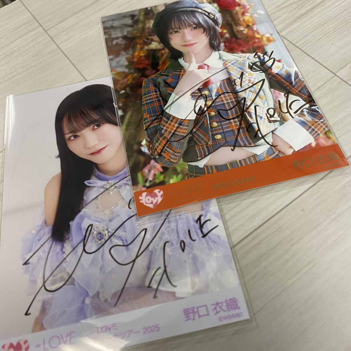 ＝LOVE イコラブ　生写真　中野サンプラザ　抽選会　直筆サイン　野口衣織　浴衣 LOVE イコラブ 野口衣織 生写真直筆サイン10枚 野口衣織 直筆サイン入り 生