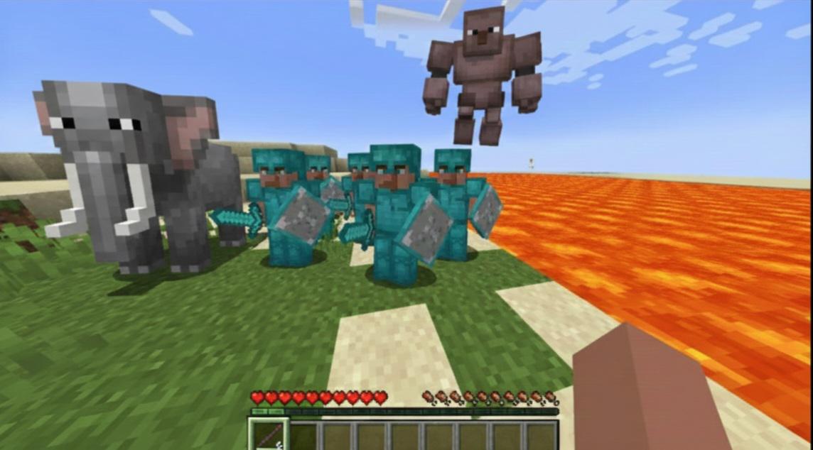 When did they add elephants to minecraft 2 ?